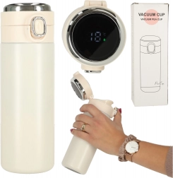 Termohrnek s náustkem LED 420 ml béžový