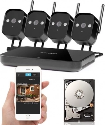 Zmodo 720p Wi‑Fi kamerový systém s mini NVR a 1TB diskem (4 kamery)
