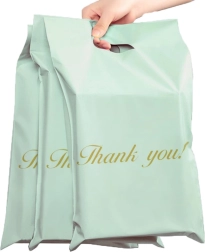 Mátové kurýrní obálky s uchem 500 × 600 + 70 mm, 50 ks – Thank you