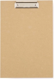 psací podložka A4 kraft nature s kovovým klipem