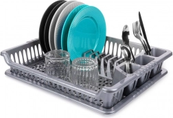 Šedý odkapávač na nádobí 46 × 37 × 8,5 cm