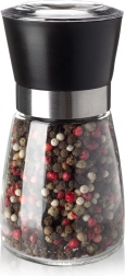 Skleněný ruční mlýnek na sůl a pepř 13 cm