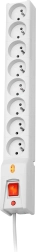 Přepěťová ochrana Lestar LX 810 s 8 zásuvkami a 5m kabelem - šedá