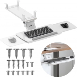 Držák na klávesnici pod stůl bílý