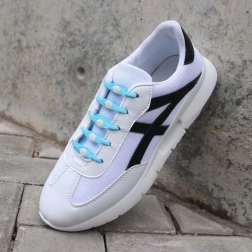 Silikonové tkaničky světle modré