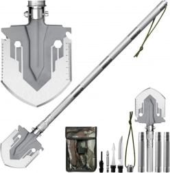 Skládací vojenská lopatka 16v1 s nožem a křesadlem