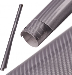 Uhlíková stříbrná 5D fólie