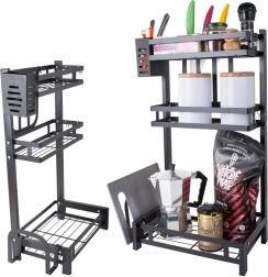 Kovový třípatrový kuchyňský organizér