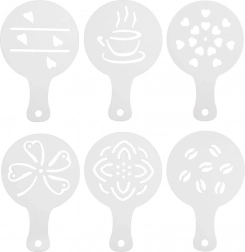 Sada šablon na kávu a dezerty, 6 ks