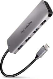 Wieloportový Hub 3x USB-A + HDMI + SD/microSD, USB-C 3.2 Gen1, 20cm kabel USB-C