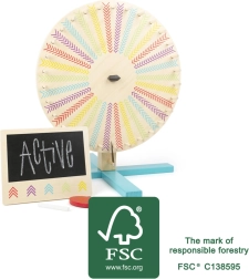 dřevěné kolo štěstí se školní tabulí SMALL FOOT Active