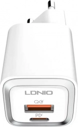 Rychlonabíječka LDNIO 20W s USB‑C a USB + kabel USB‑C – Lightning (MFi)