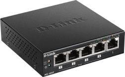 D-Link DGS-1005P gigabitový PoE+ switch 5 portů (4× PoE+, 60 W)