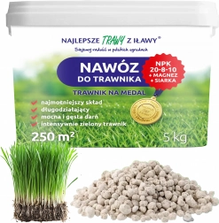 Vícesložkové hnojivo na trávník NPK 20-8-10, granulát 5 kg