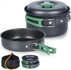 Hliníková turistická sada nádobí 2dílná 500/900 ml