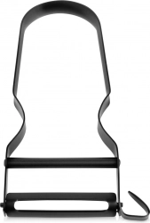 Ořezávač na zeleninu a ovoce z nerezové oceli, černý, 11,5 cm