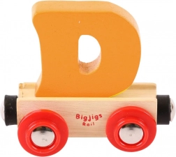 Bigjigs Rail dřevěný vláček s písmenem D