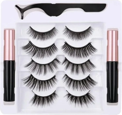 Magnetické řasy 5 párů se 2 magnetickými linkami a pinzetou