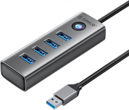Rozbočovač USB ORICO 4× USB 3.0, šedý