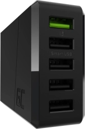 Síťová nabíječka GREENCELL ChargeSource 5, 52 W, 5× USB s rychlým nabíjením