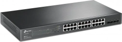 Přepínač TP-Link JetStream 28 portů gigabitových PoE+ s 4 SFP