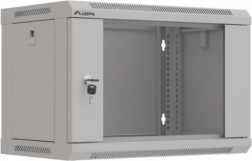 Instalační racková skříň Lanberg 6U 540x350 šedá s prosklenými dveřmi