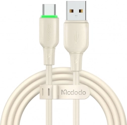 USB‑C kabel Mcdodo s LED diodou 1,2 m, béžový