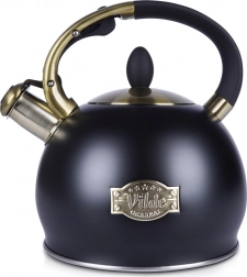 Černá nerezová konvice s píšťalkou 3 l