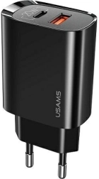 Síťová nabíječka USAMS T35 20W s USB‑C a USB, PD 3.0 a QC 3.0 rychlé nabíjení