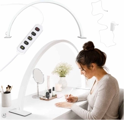 Bezcínová kosmetická LED stolní lampa pro manikúru oblouk bílá