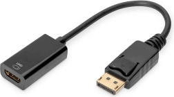 Aktivní adaptér DisplayPort na HDMI, 0,2 m, 4K UHD, černý