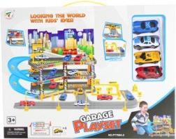 Třípatrová garáž s autíčky