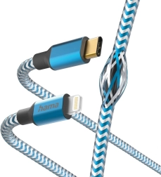 Hama Reflected nabíjecí a datový kabel usb-c – lightning 1,5 m modrý