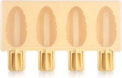 Silikonová forma na nanuky s víčkem žlutá