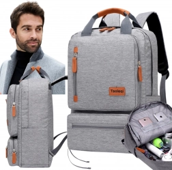 Studentský školní batoh světle šedý