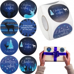 Vánoční samolepky na roli 500 kusů