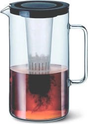 Skleněný džbán 2,5 l s vložkou na led, mix barev