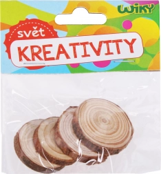 Dřevěná kolečka 3–4 cm, sada 4 ks