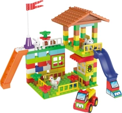 L-W Toys junior kostky farma – stavebnice pro nejmenší, 120 ks