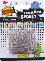 Kancelářské spony barevné 28 mm