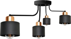 Stropní lustr se 4 rameny E27, černý