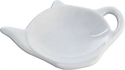 Porcelánová podložka na čajový sáček bílá MONA
