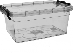 Plastový box na potraviny s víkem 3 l šedý