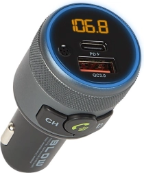 FM Bluetooth 5.1 vysílač s handsfree a rychlým nabíjením QC 3.0 + PD 24 W