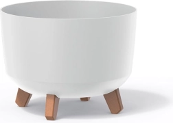 Květináč Gracia 33,9 cm bílý s nožičkami
