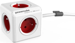 Prodlužovací přepěťová lišta PowerCube Extended 1,5 m – červená