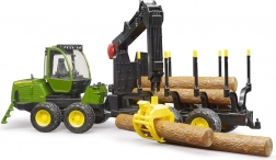 Bruder přepravník na dřevo John Deere 1210E s jeřábem 1:16