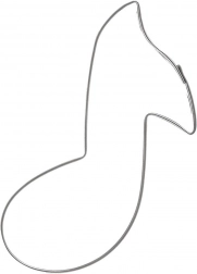 Nerezové vykrajovátko na sušenky nota 7 cm