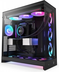 Počítačová skříň NZXT H9 Flow RGB s oknem, černá