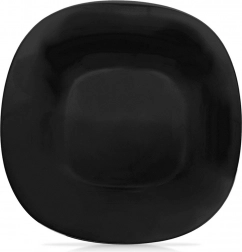 Skleněný dezertní talíř LUNA 20,5 × 20,5 cm černý